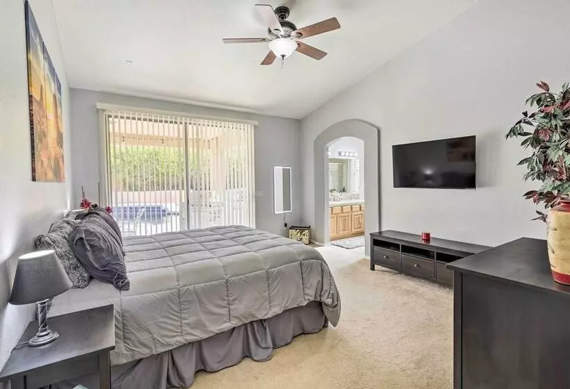 Bright Bullhead City Abode Fire Pit & Patio!