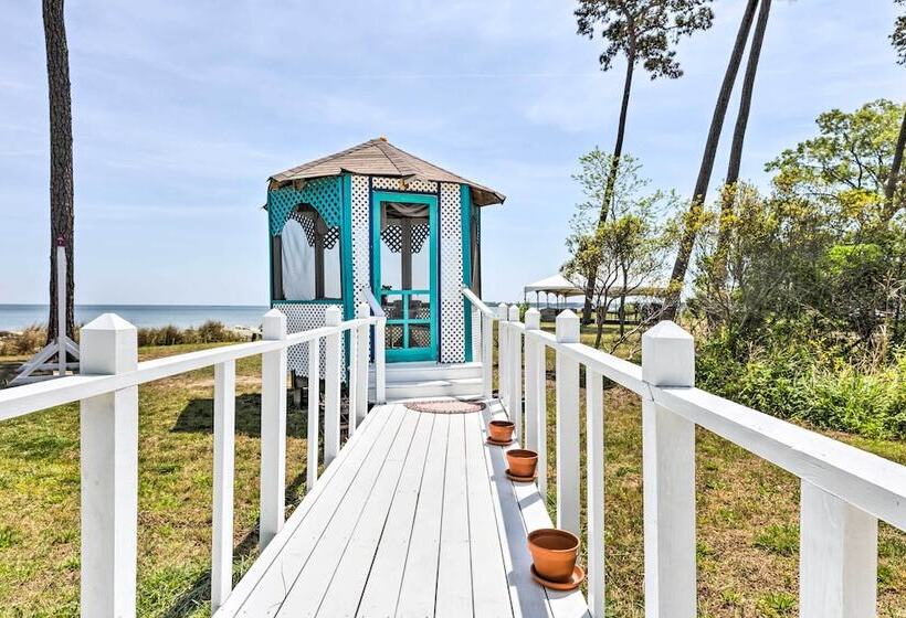 Oceanfront White Stone Cottage W/ Private Beach!