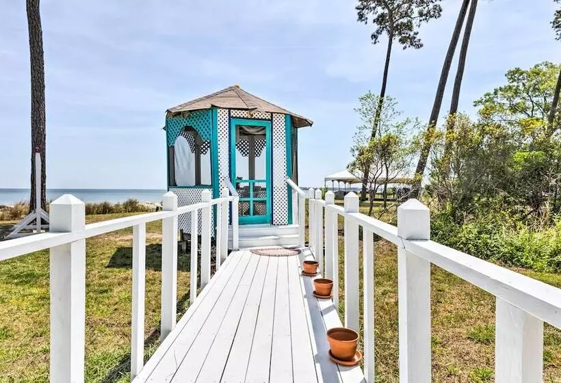 Oceanfront White Stone Cottage W/ Private Beach!