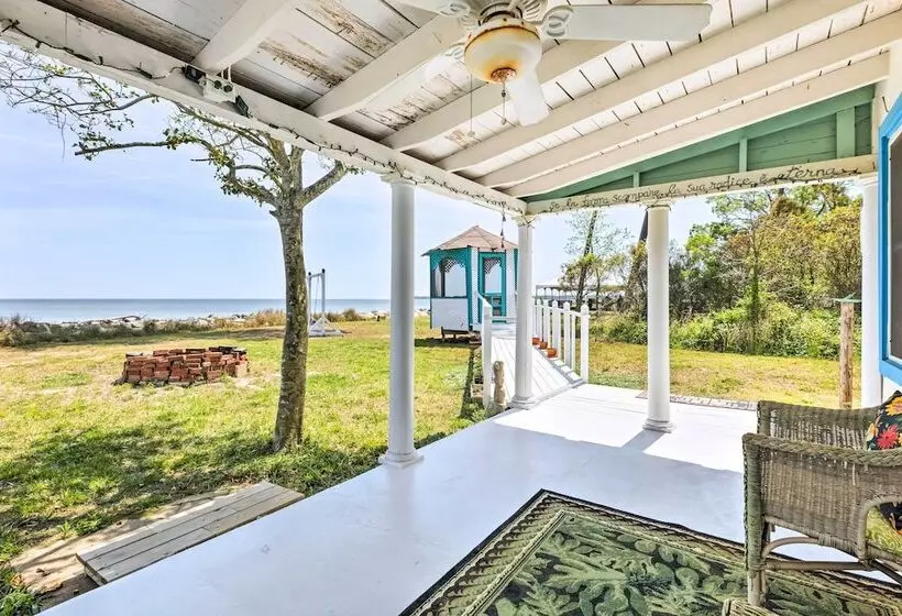 Oceanfront White Stone Cottage W/ Private Beach!