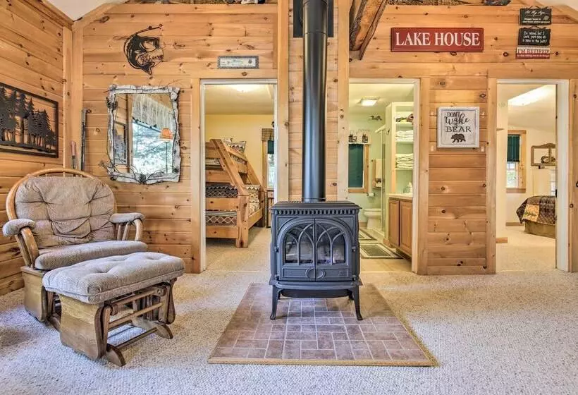 Quiet Lakefront Conover Cabin Near Atv Trails