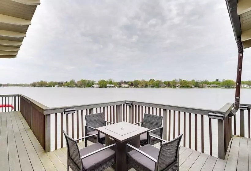 Riverfront Elkhart Rental: Deck & Ping Pong Table!