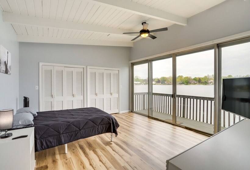 Riverfront Elkhart Rental: Deck & Ping Pong Table!