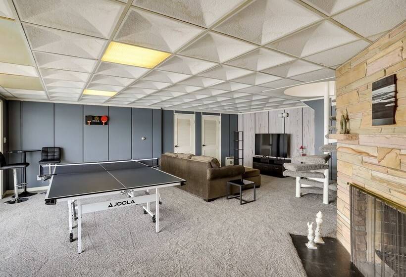 Riverfront Elkhart Rental: Deck & Ping Pong Table!