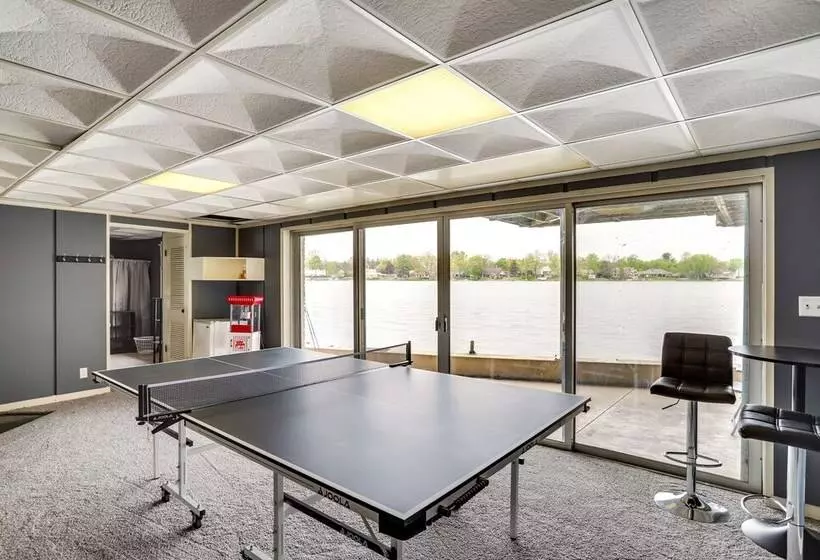 Riverfront Elkhart Rental: Deck & Ping Pong Table!