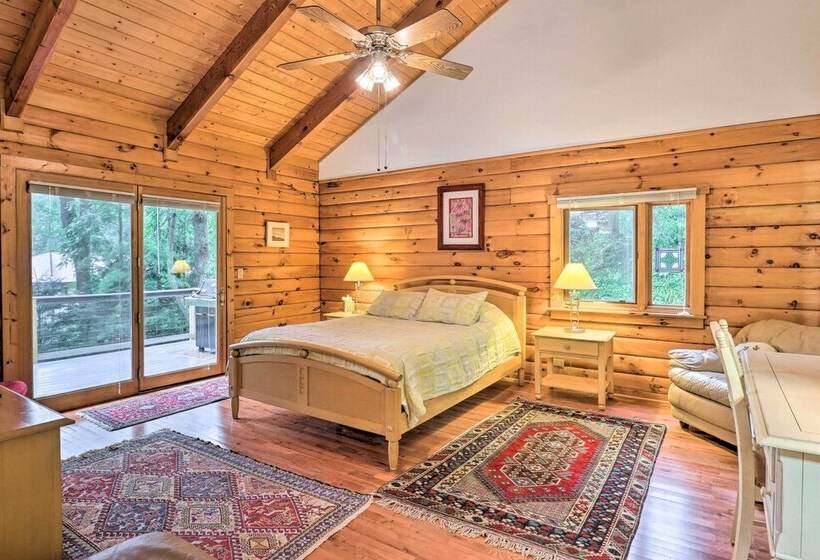 Tree Lined Cruso Cabin W/ Game Room & Mtn Views!