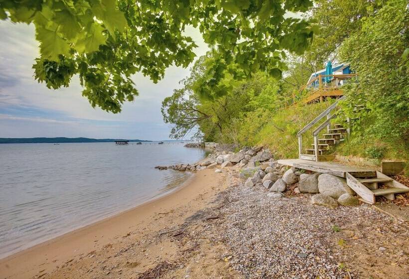Waterfront Suttons Bay Cottage W/ Fire Pit!