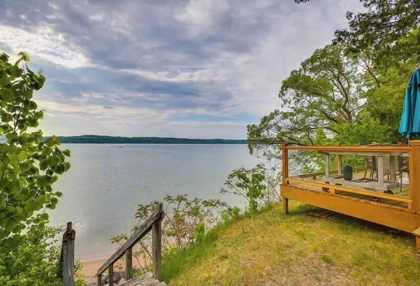 Waterfront Suttons Bay Cottage W/ Fire Pit!