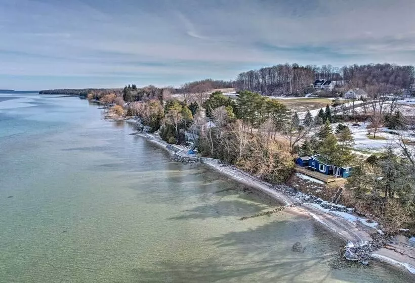 Waterfront Suttons Bay Cottage W/ Fire Pit!