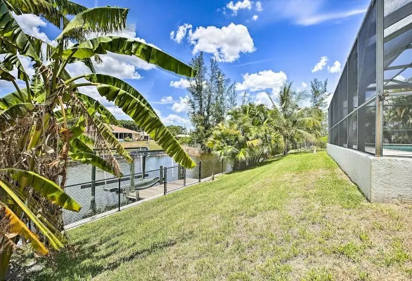 Dock & Canal Access: Cape Coral Family Home