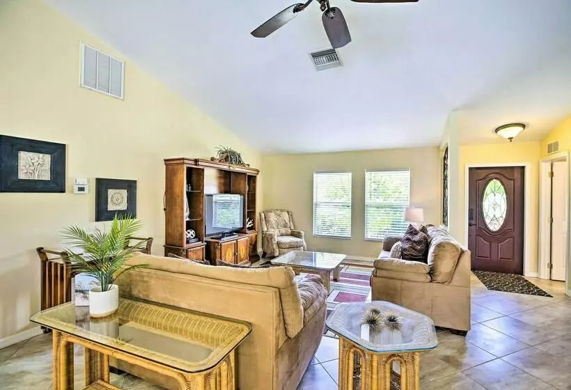 Dock & Canal Access: Cape Coral Family Home