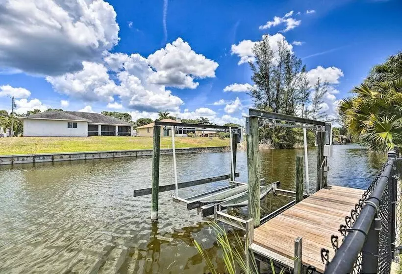Dock & Canal Access: Cape Coral Family Home