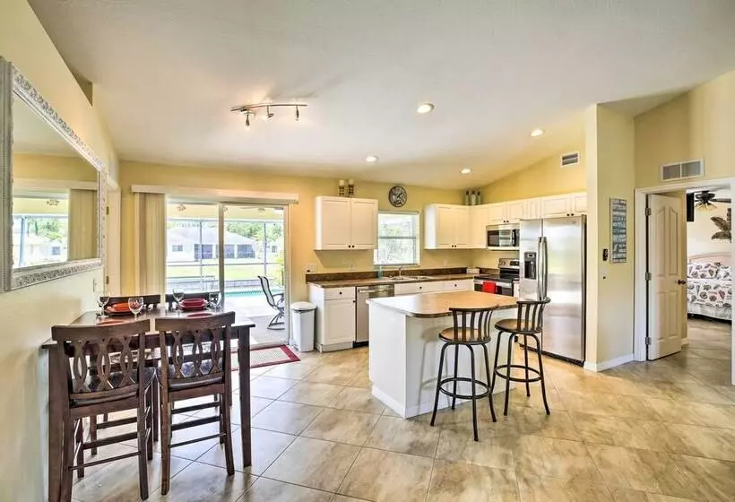 Dock & Canal Access: Cape Coral Family Home