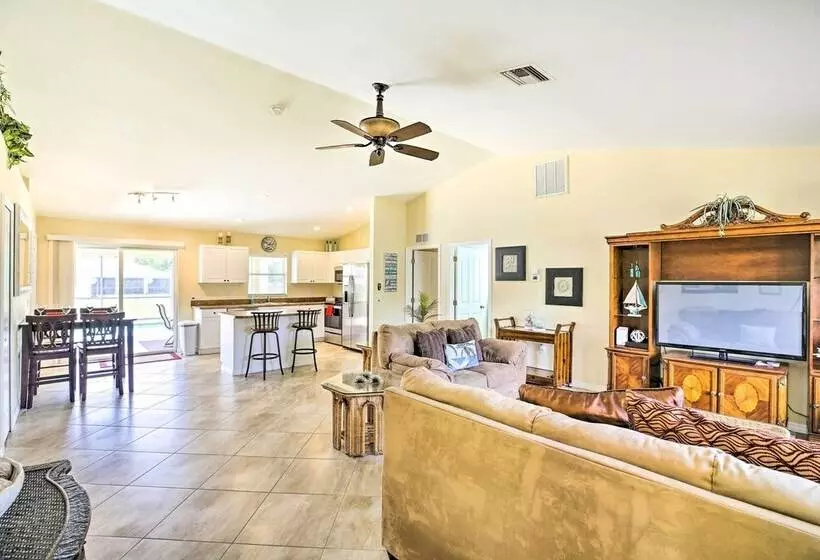 Dock & Canal Access: Cape Coral Family Home