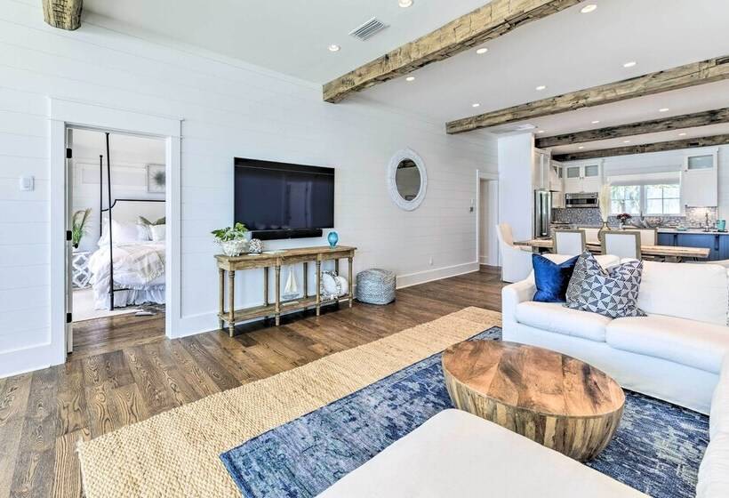 Luxe, Beachfront Pcb Home W/ Decks & Grill!