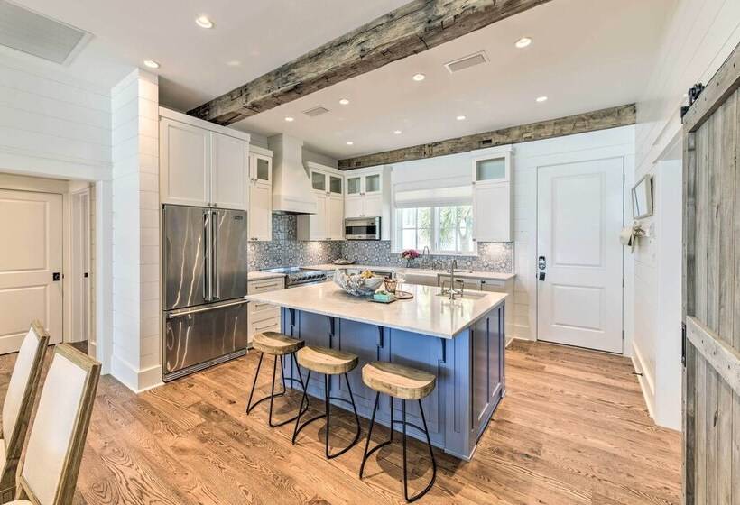 Luxe, Beachfront Pcb Home W/ Decks & Grill!