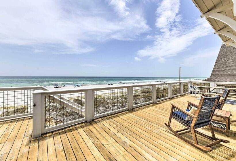Luxe, Beachfront Pcb Home W/ Decks & Grill!