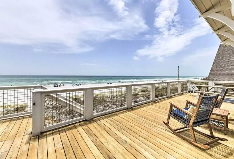 Luxe, Beachfront Pcb Home W/ Decks & Grill!