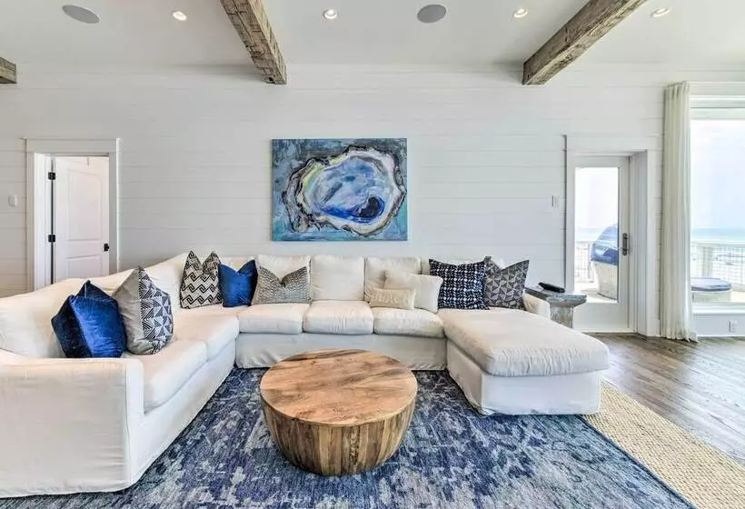 Luxe, Beachfront Pcb Home W/ Decks & Grill!