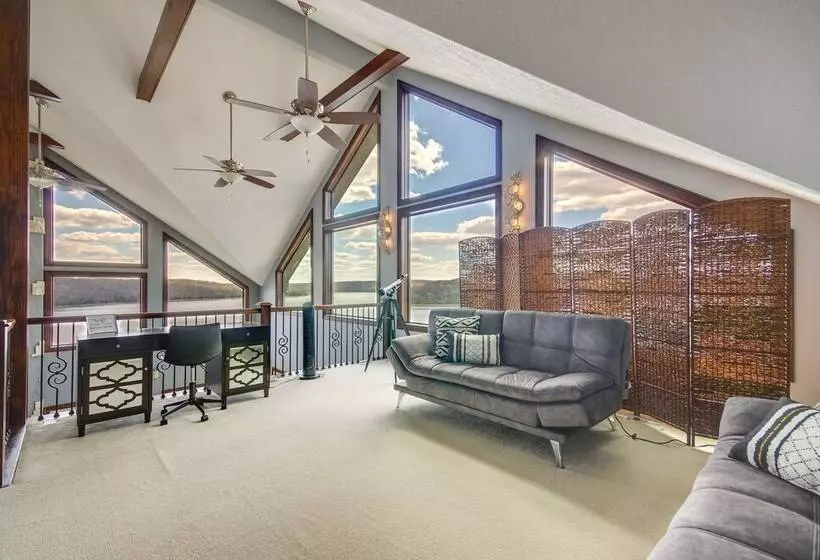 Boat Dock & Kayaks: Luxury Lake Of The Ozarks Home