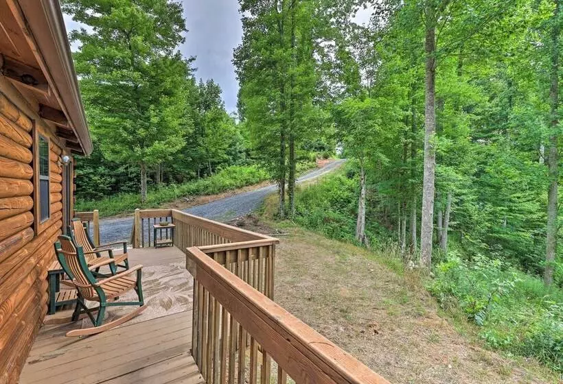 Quaint Log Cabin W/ Views Near West Jefferson