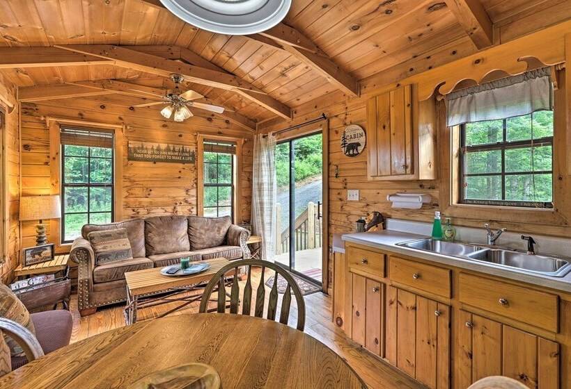 Quaint Log Cabin W/ Views Near West Jefferson
