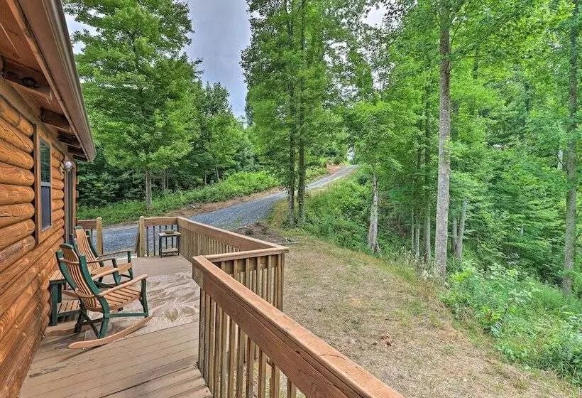 Quaint Log Cabin W/ Views Near West Jefferson