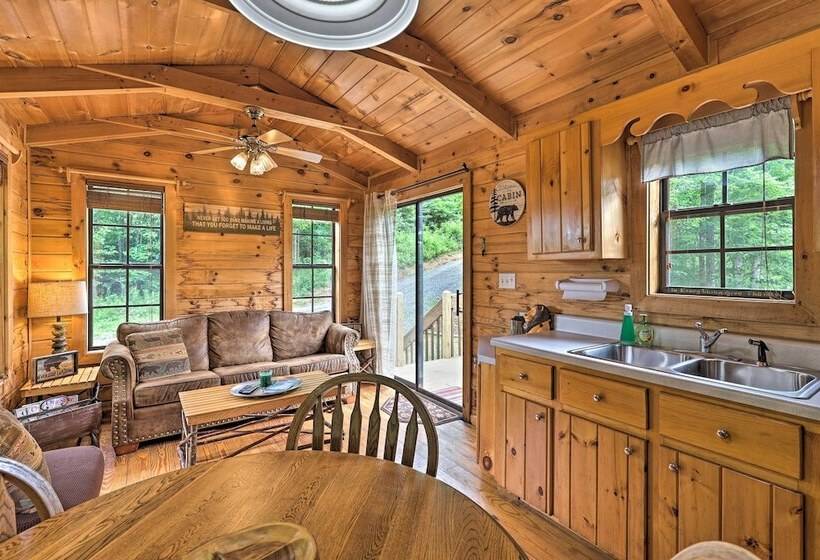 Quaint Log Cabin W/ Views Near West Jefferson