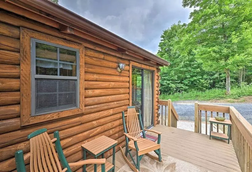Quaint Log Cabin W/ Views Near West Jefferson