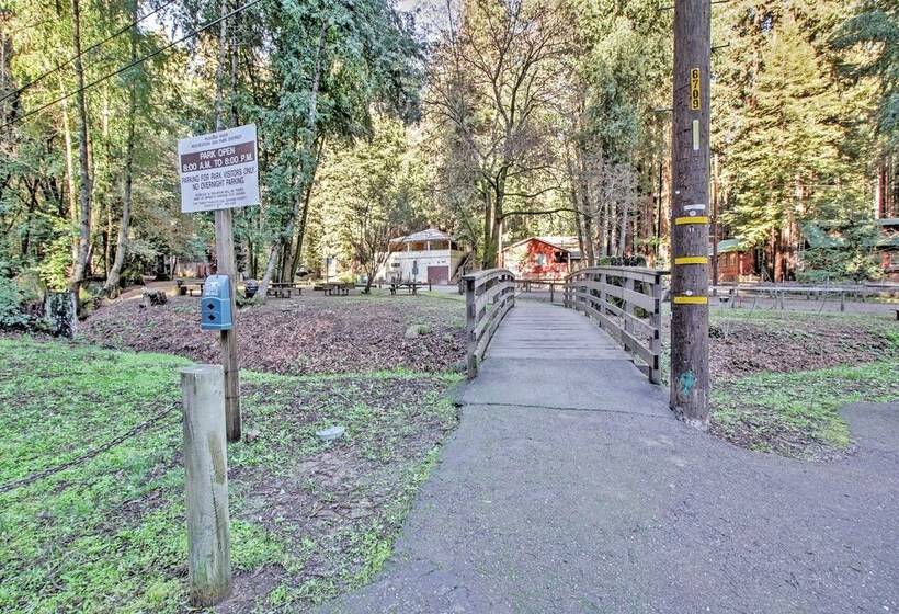 Quiet Cottage W/ Redwood Forest Views & Deck!