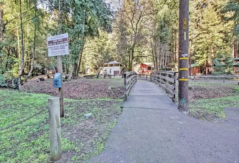 Quiet Cottage W/ Redwood Forest Views & Deck!