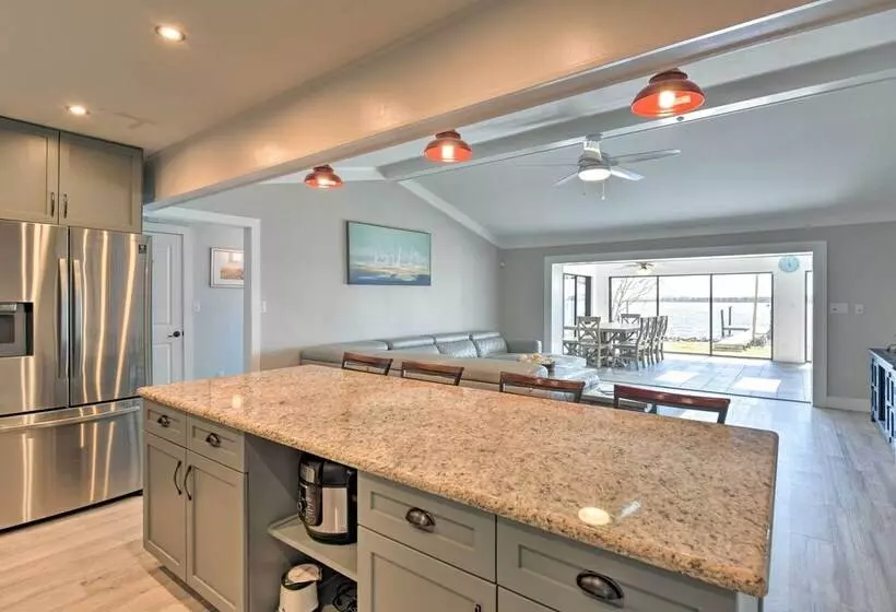 Updated Waterfront Escape W/ Dock & Fire Pit