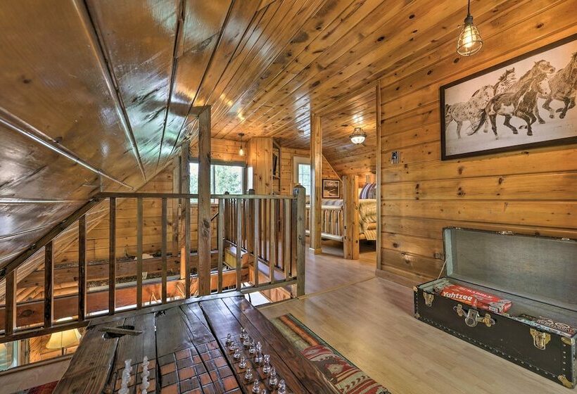 Alpine Adventures: Cozy Log Cabin W/ Deck & Views!