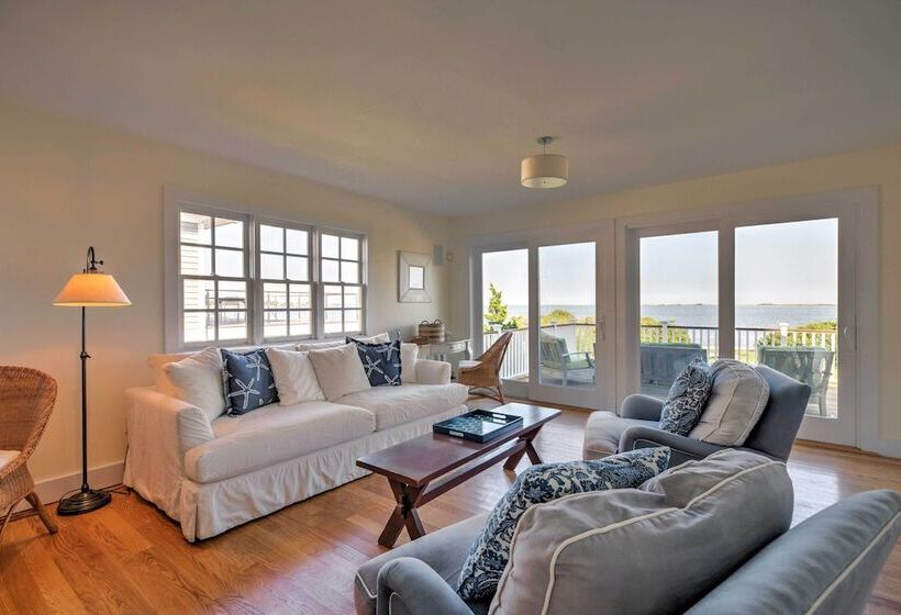 Luxe Waterfront East Quogue Home W/ Beach On Site!