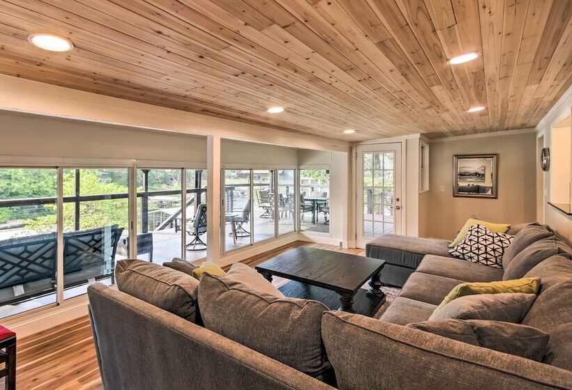 Dock, Deck & Boat Slip: Lakefront Eucha Home