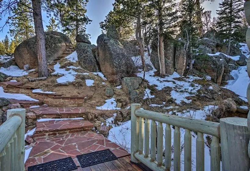 Secluded Log Cabin W/ Game Room & Forest Views