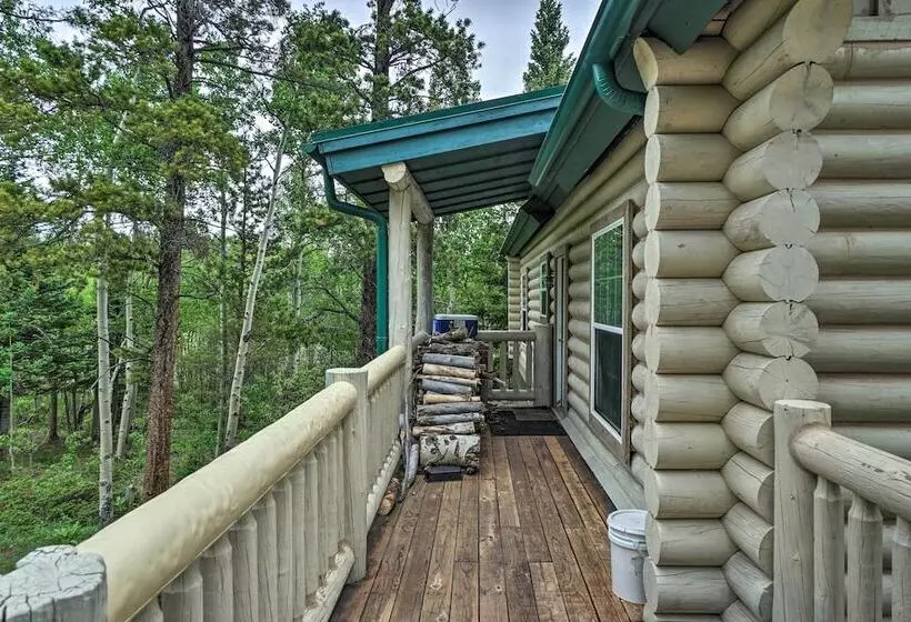 Secluded Log Cabin W/ Game Room & Forest Views