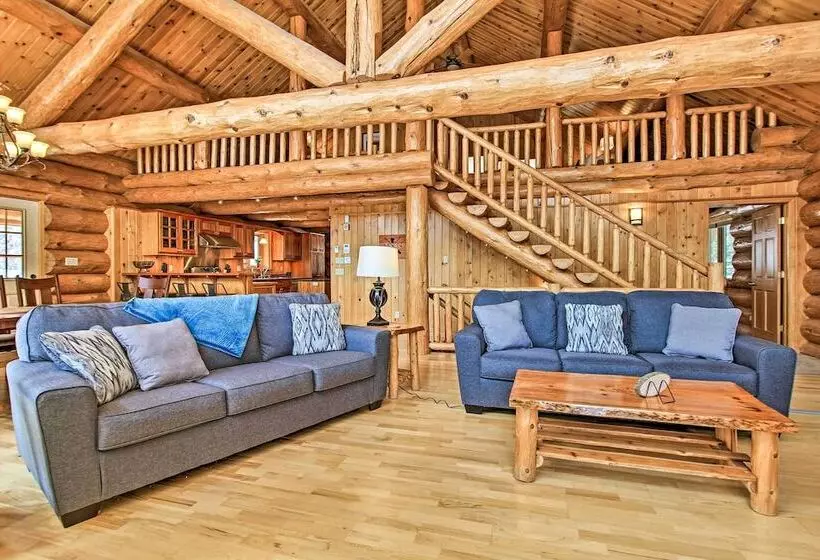 Lakefront Log Cabin W/dock ~9 Mi To Lutsen Mtn