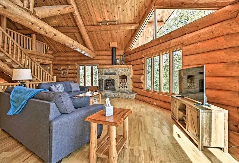 Lakefront Log Cabin W/dock ~9 Mi To Lutsen Mtn