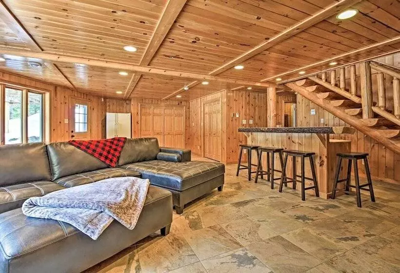 Lakefront Log Cabin W/dock ~9 Mi To Lutsen Mtn