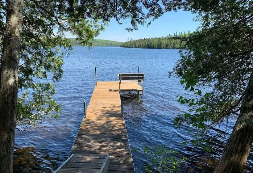 Lakefront Log Cabin W/dock ~9 Mi To Lutsen Mtn