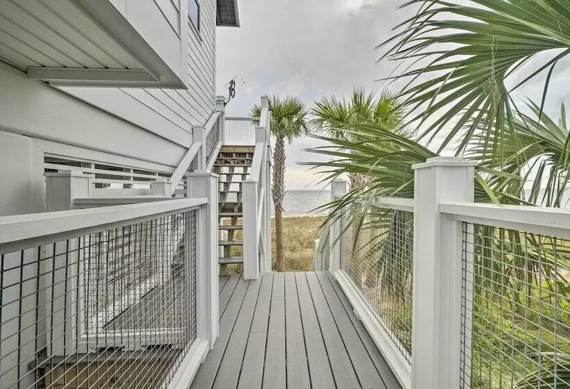 Luxe Beachfront Windmark Cottage W/ Deck!