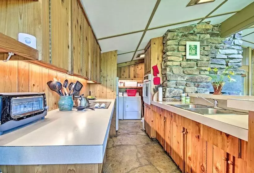 Tranquil Mid Century Modern Cottage W/ Forest View