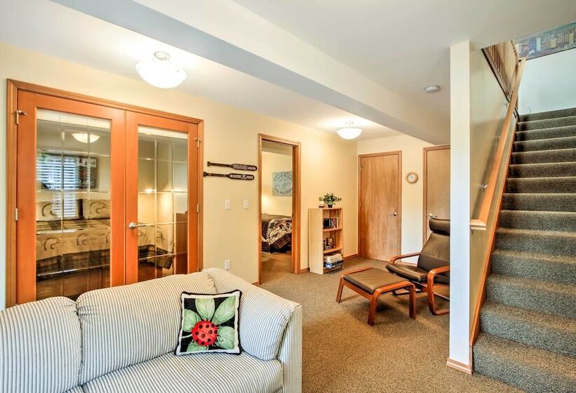 Lakefront Olympia Home W/ Private Dock + Views!