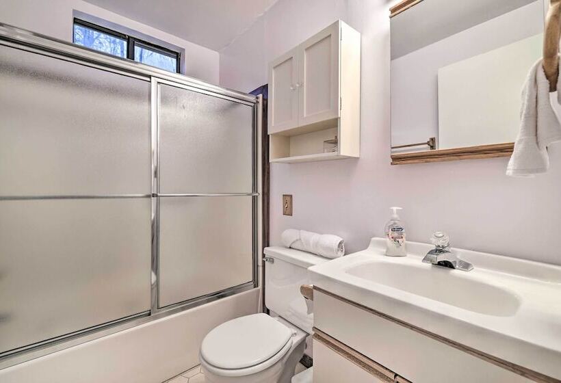 Furnished Deck + Fire Pit: Lake Wallenpaupack Home