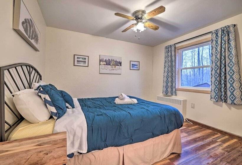 Furnished Deck + Fire Pit: Lake Wallenpaupack Home