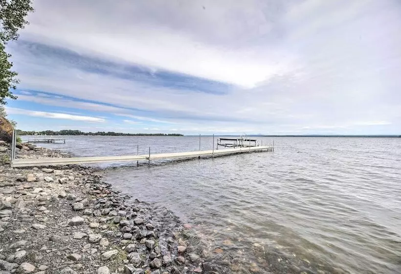 Waterfront Home W/ Dock & Beach On Lake Champlain!