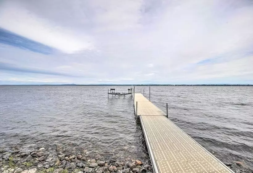 Waterfront Home W/ Dock & Beach On Lake Champlain!
