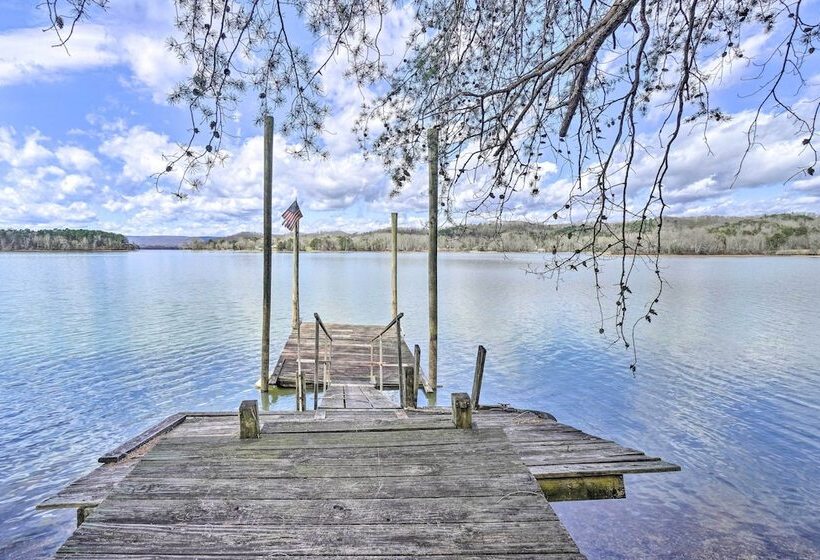 Lakefront Cabin W/ Boat Dock & Sunset Views!
