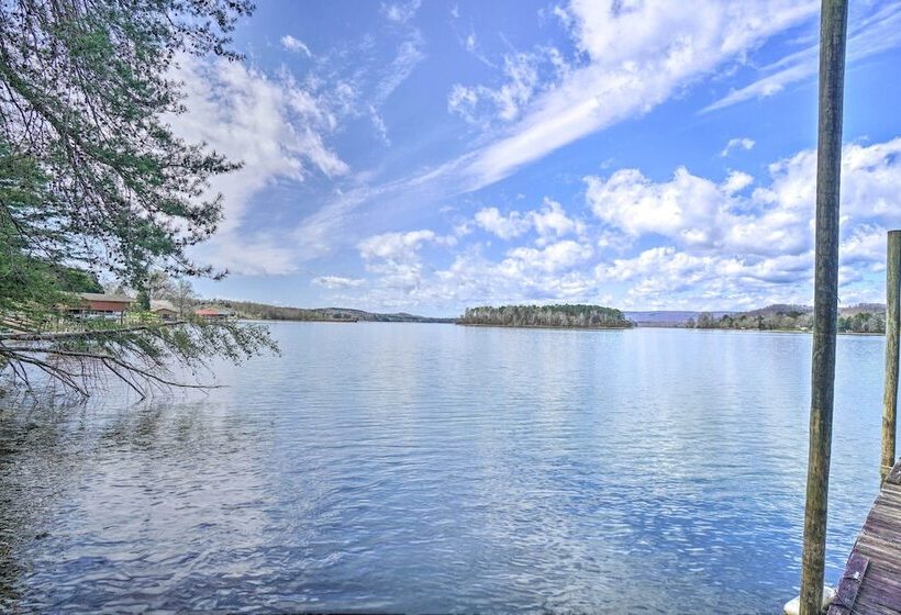 Lakefront Cabin W/ Boat Dock & Sunset Views!